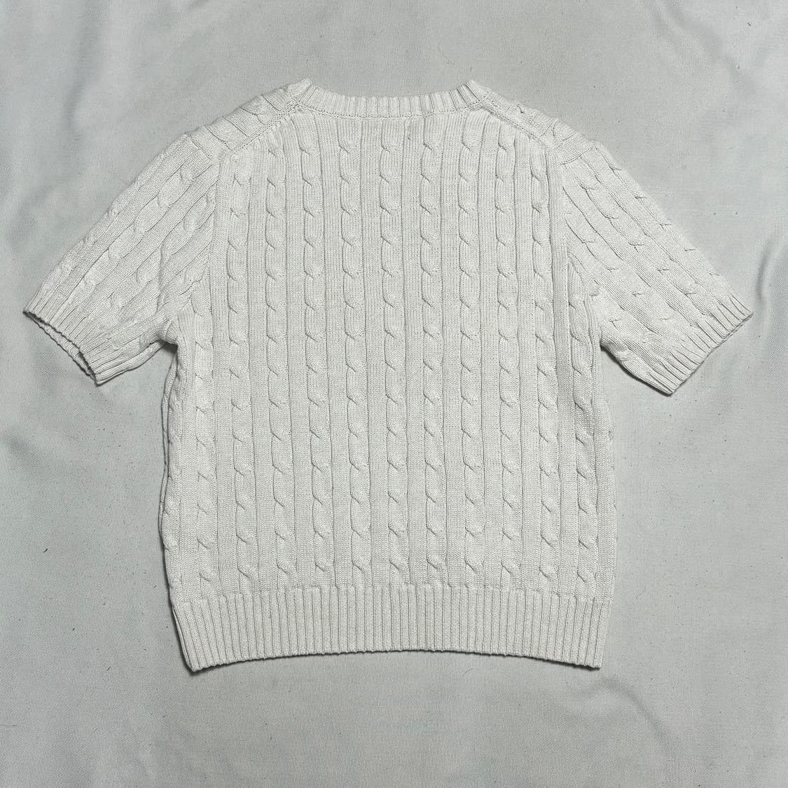 M 폴로랄프로렌 화이트 케이블 반팔 니트 상품이미지3