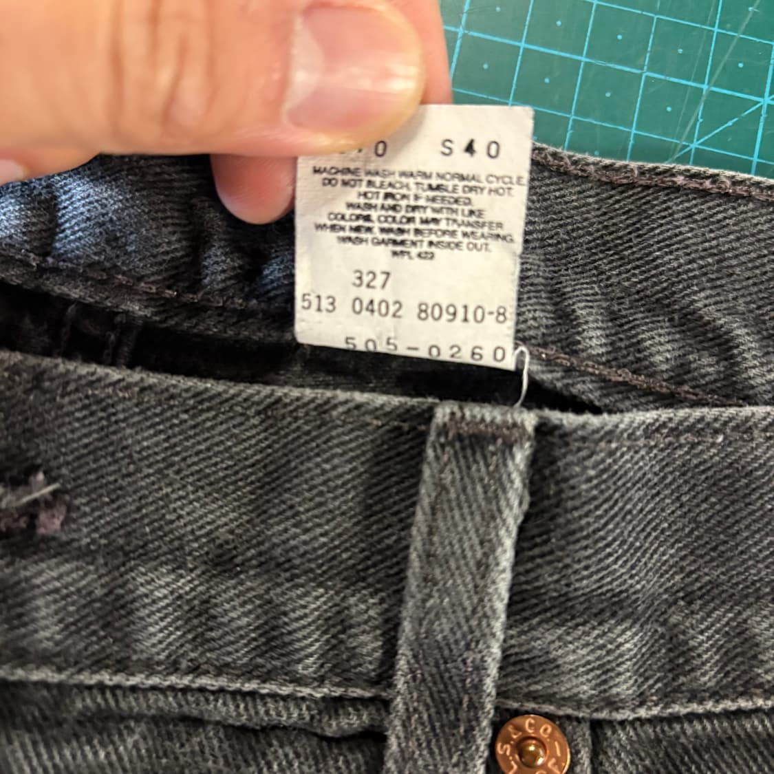 [36/30] 리바이스 505 오렌지 탭 USA 🇺🇸 블랙 흑청 상품이미지9