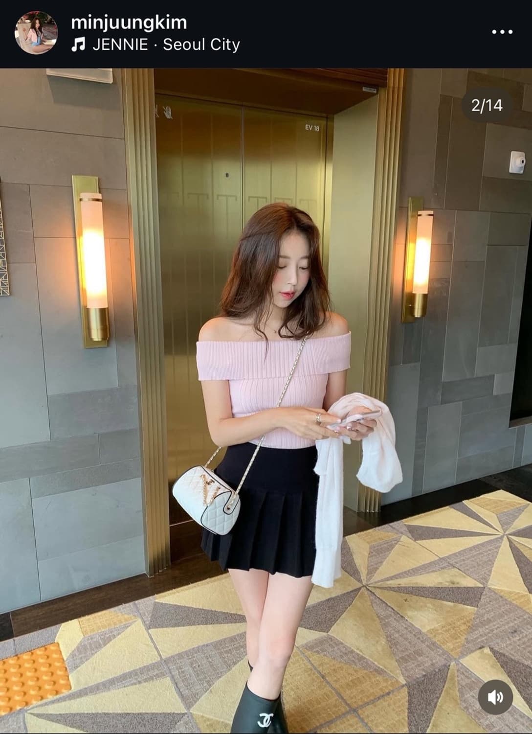 [시예 Siye] 피브 Piv 니트 플리츠 스커트 (블랙) 상품이미지1