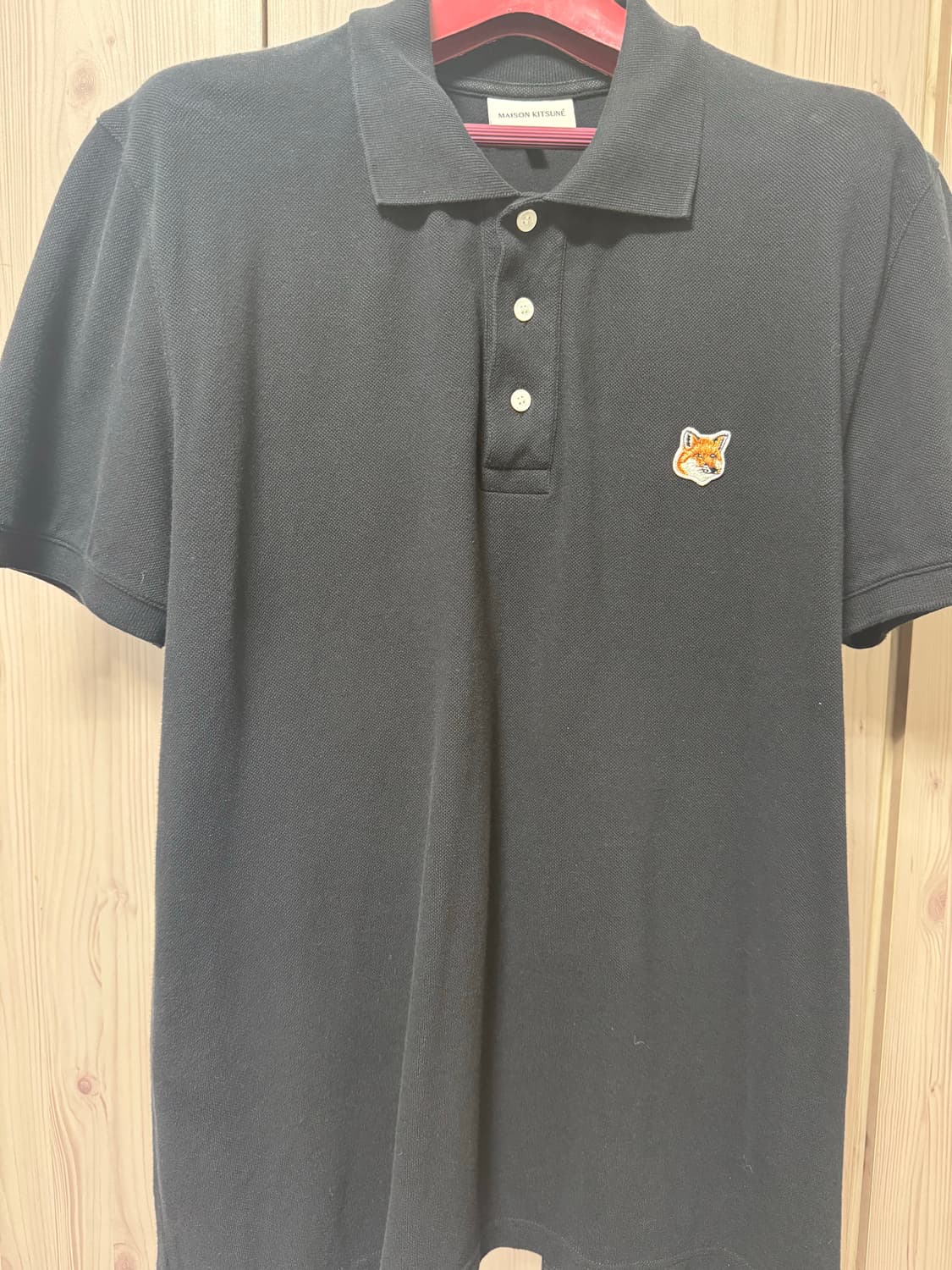 메종 키츠네 폭스 헤드 패치 폴로 반팔 L사이즈 상품이미지2