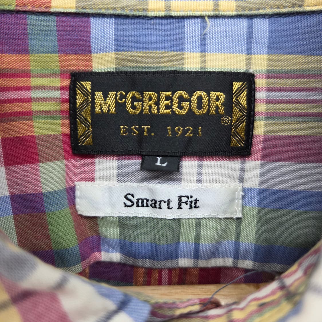 맥그리거 체크 반팔 셔츠 여L 상품이미지4