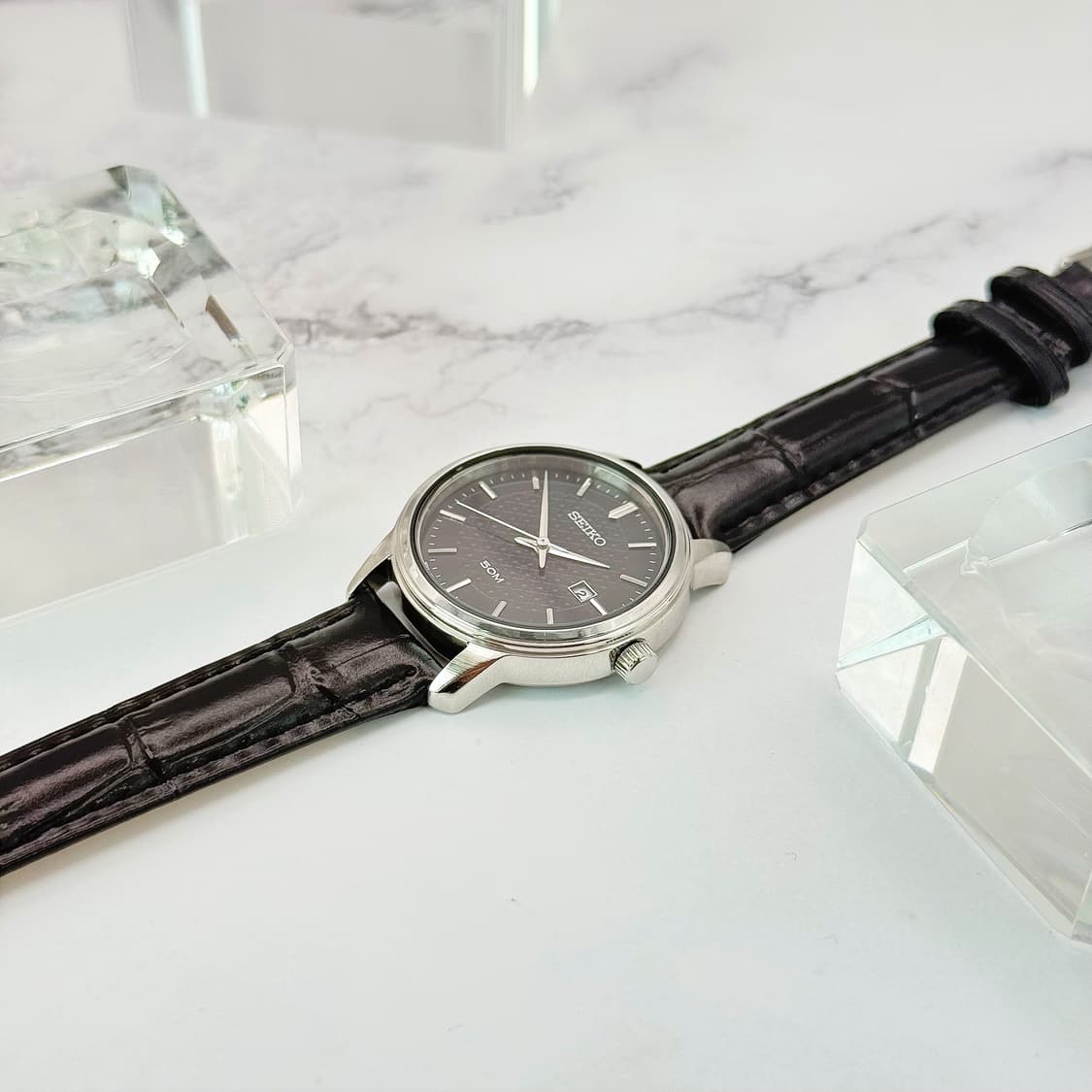 10s20s 빈티지 세이코 실버 패턴 다이얼 워치 상품이미지6