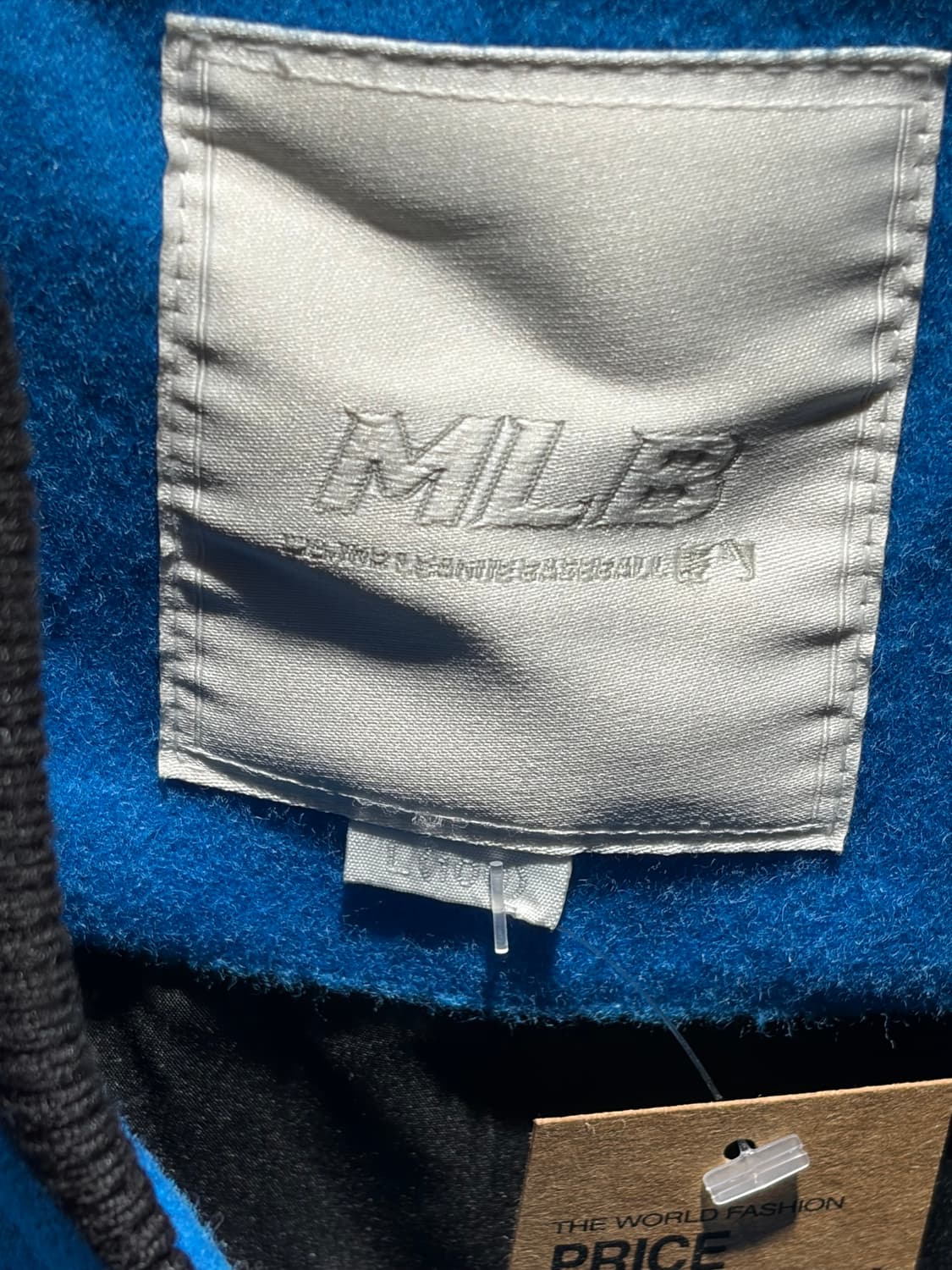 L MLB 뉴욕양키스 컬러 빅로고 라이트블루 울 바시티 상품이미지7