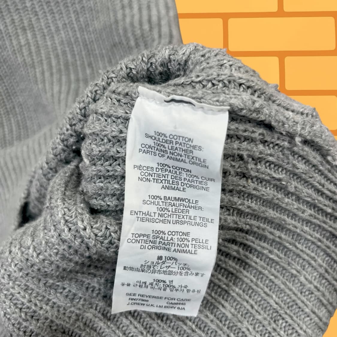제이크루 스웨이드 암패치 그레이 니트 (L) 상품이미지6