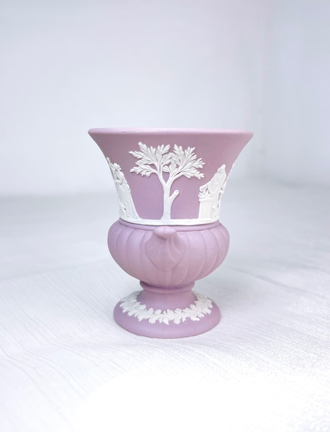 [영국엔틱] 웨지우드 제스퍼웨어 귀달이 도자기 화병 베이스_ 라일락 상품이미지4
