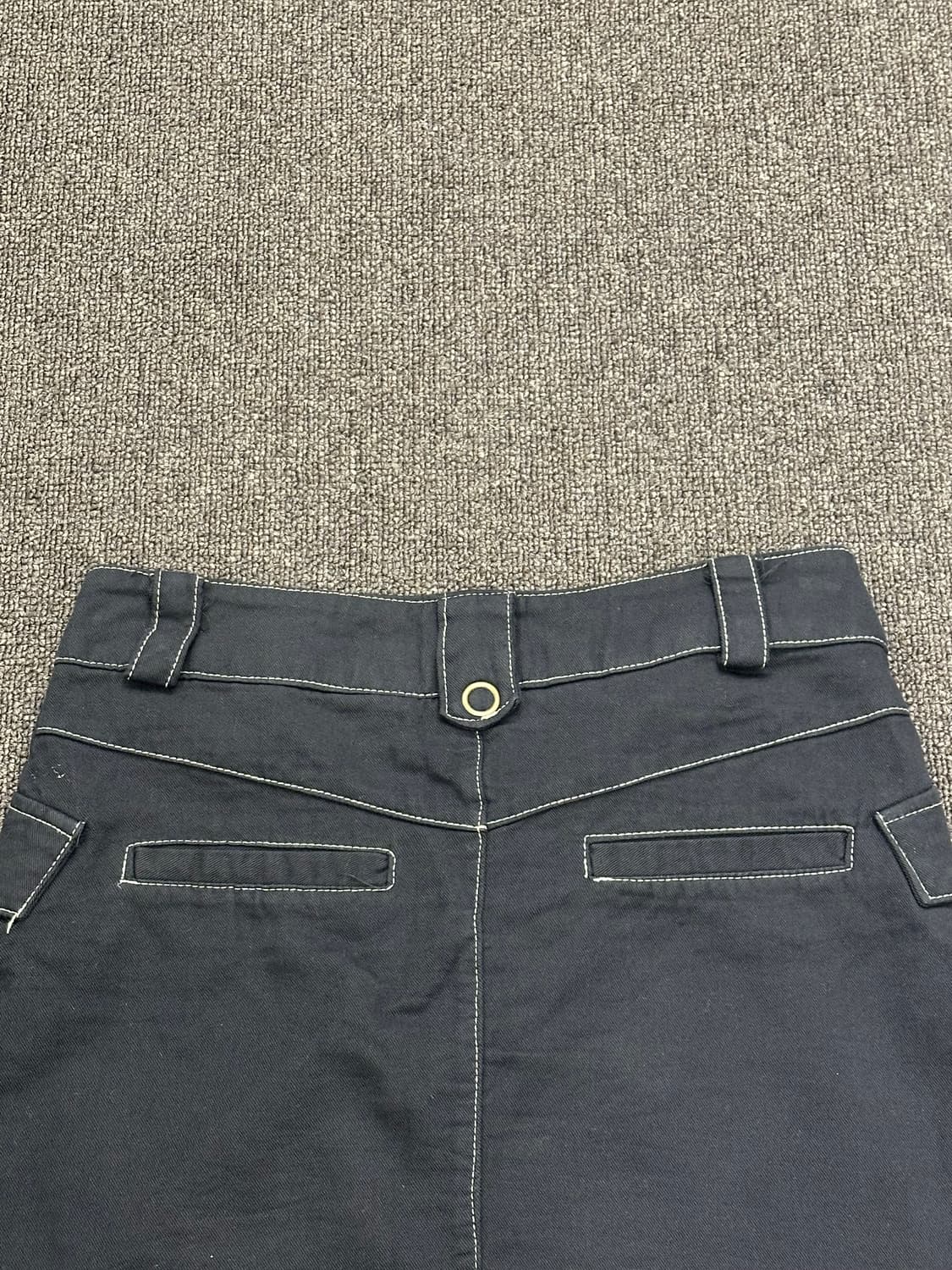 S)Japanese vintage 포켓 아일렛 디테일 트임 미니 스커트 상품이미지7