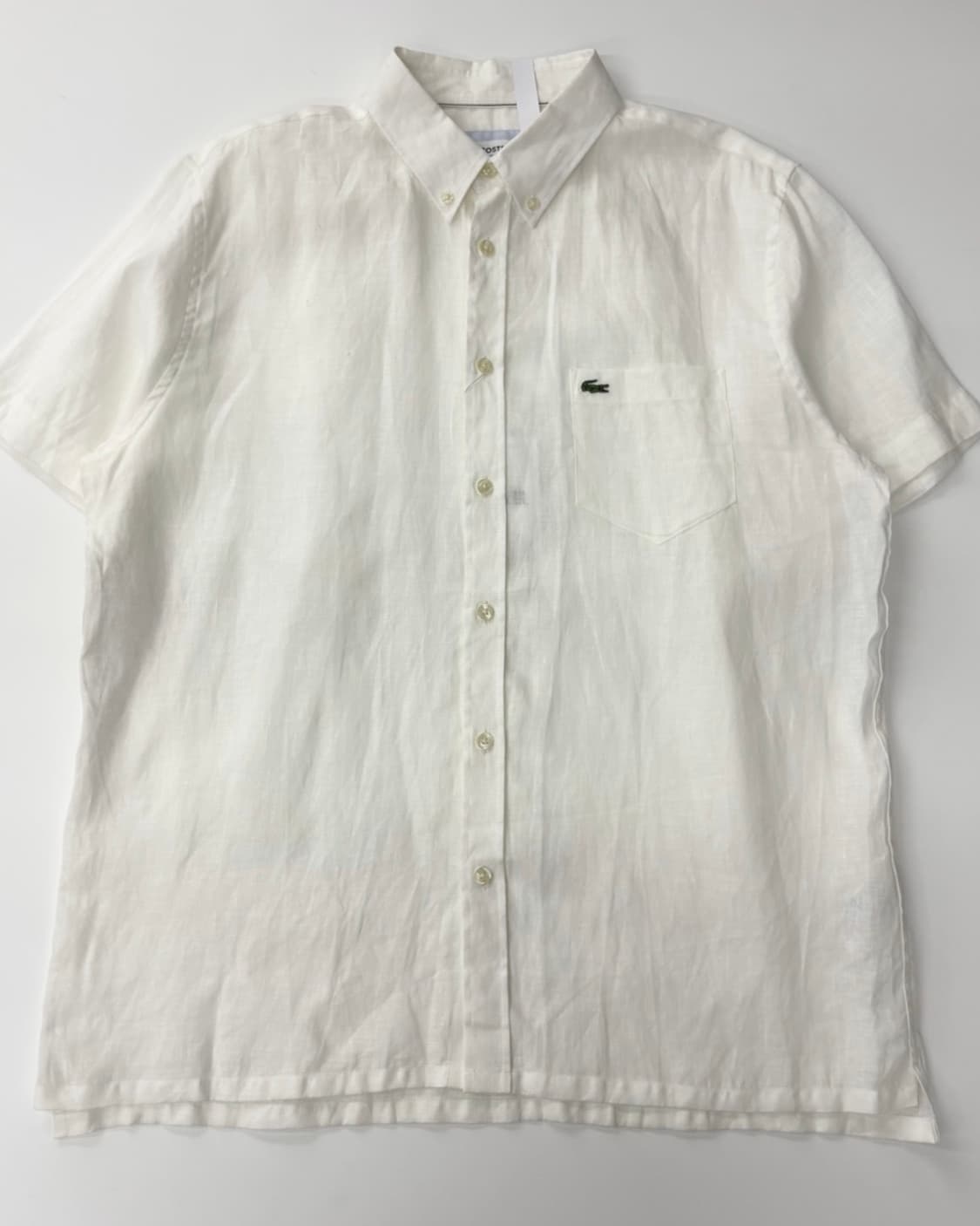 Lacoste 라코스테 화이트 린넨 반팔 셔츠  상품이미지4