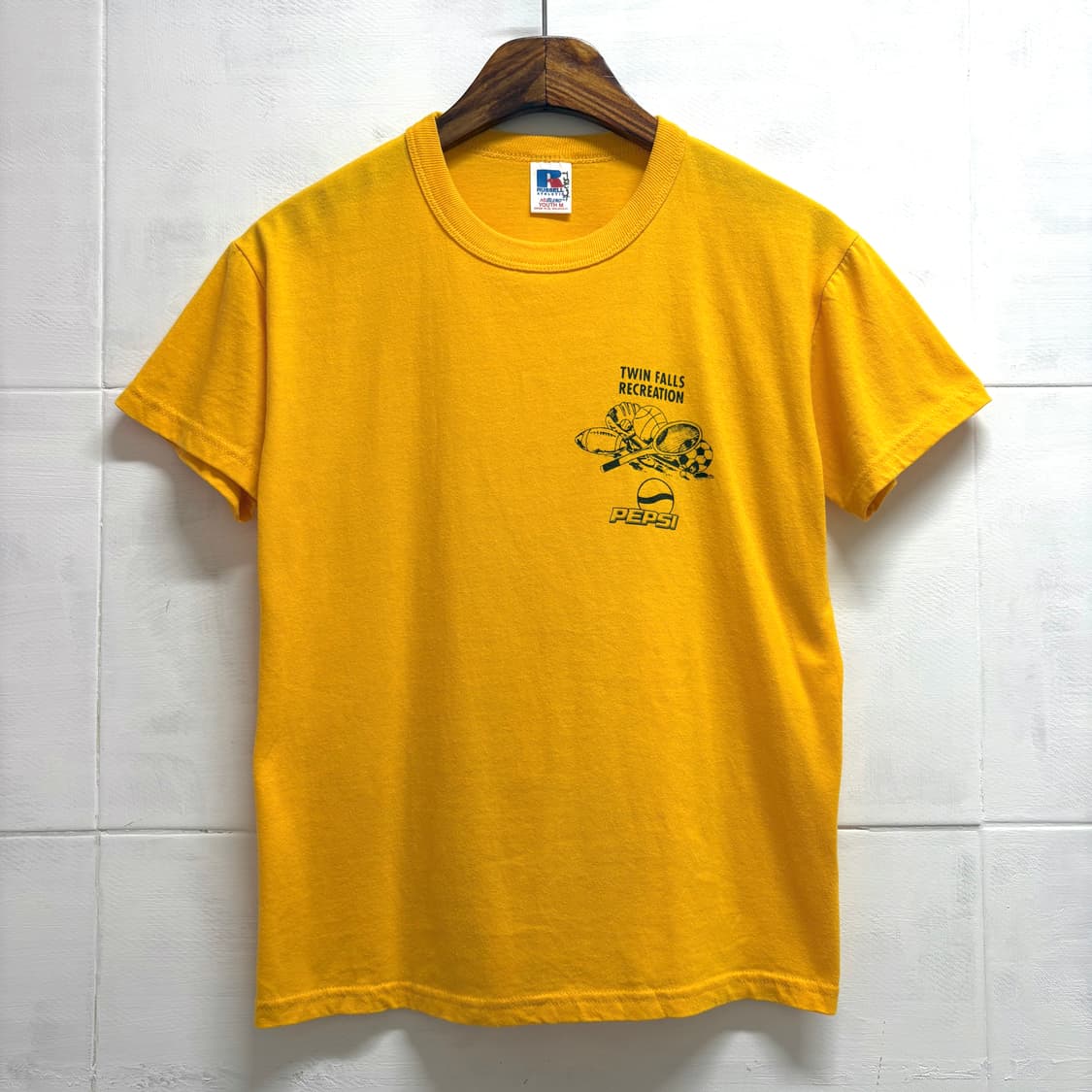 90's RUSSELL Athletic Nublend 펩시반팔 티셔츠 M 상품이미지1