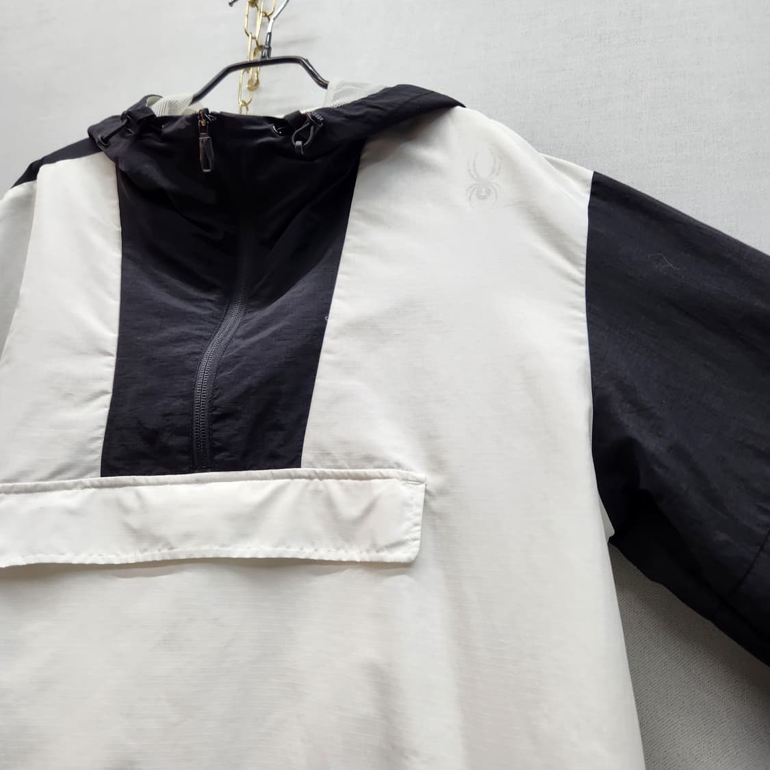 스파이더 배색 백로고 아노락 반집업 바람막이 L(XL) 상품이미지3