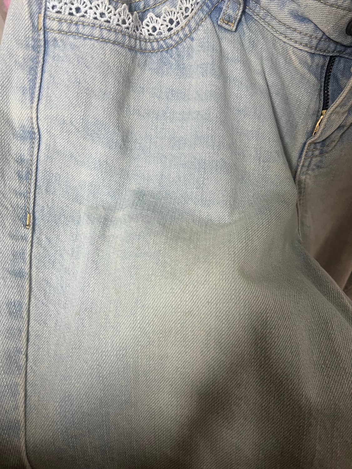 스컬프터Double waist boots cut denim Ice바지 상품이미지8