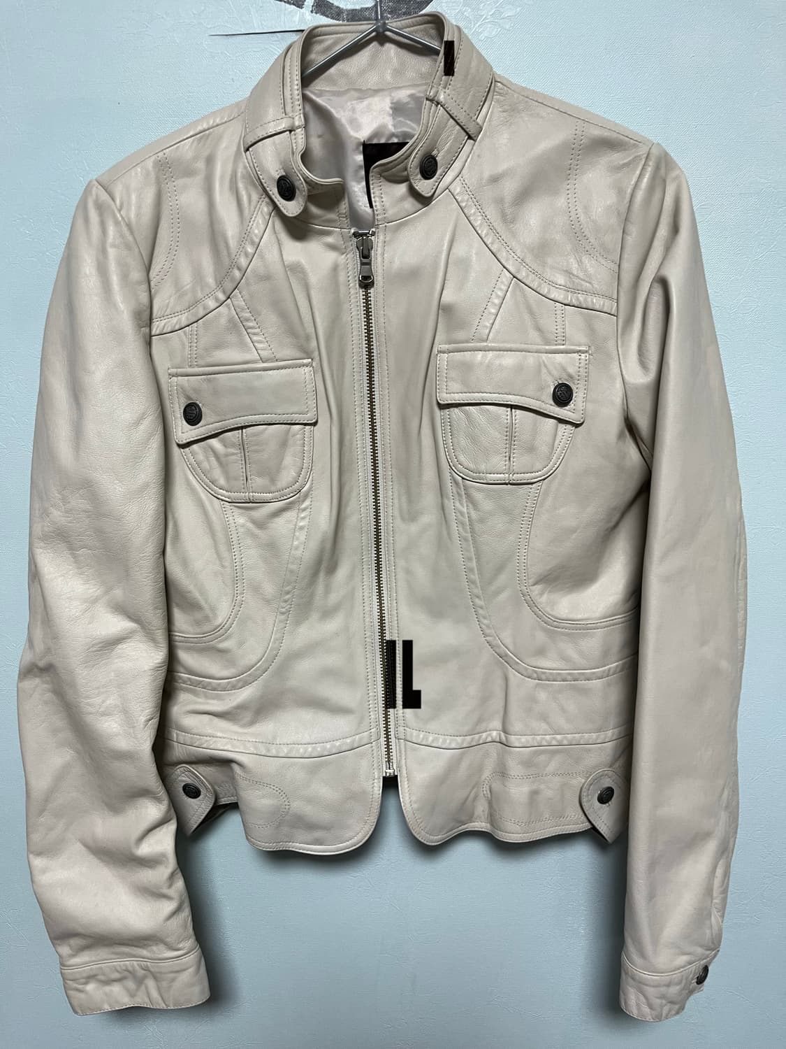 로보(ROBO) 아이보리 양가죽 여성 자켓 상품이미지1