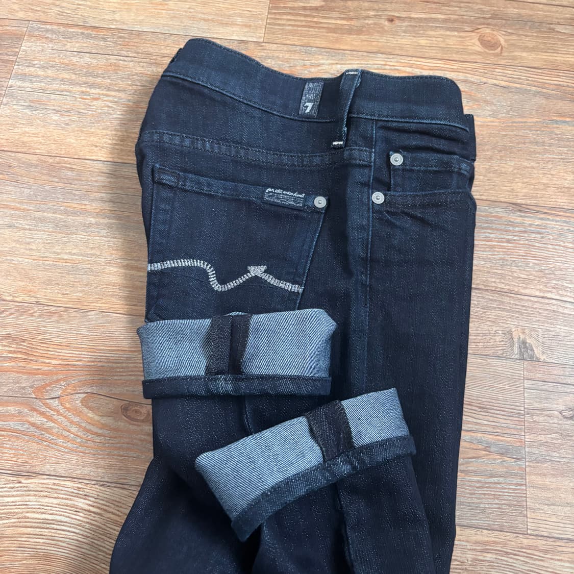 세븐진 25 슬림 데님 청바지 스판 미국 수입 정품 레귤러 상품이미지3
