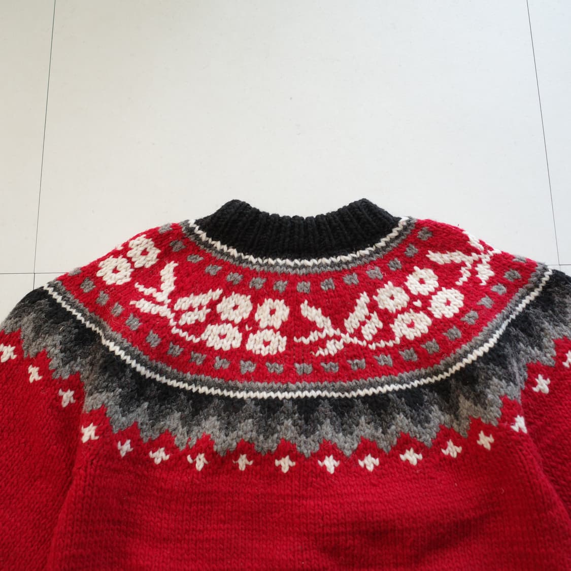 AFGHAN 에콰도르산 에스닉 나바호 아즈텍 핸드메이드 가디건 상품이미지8