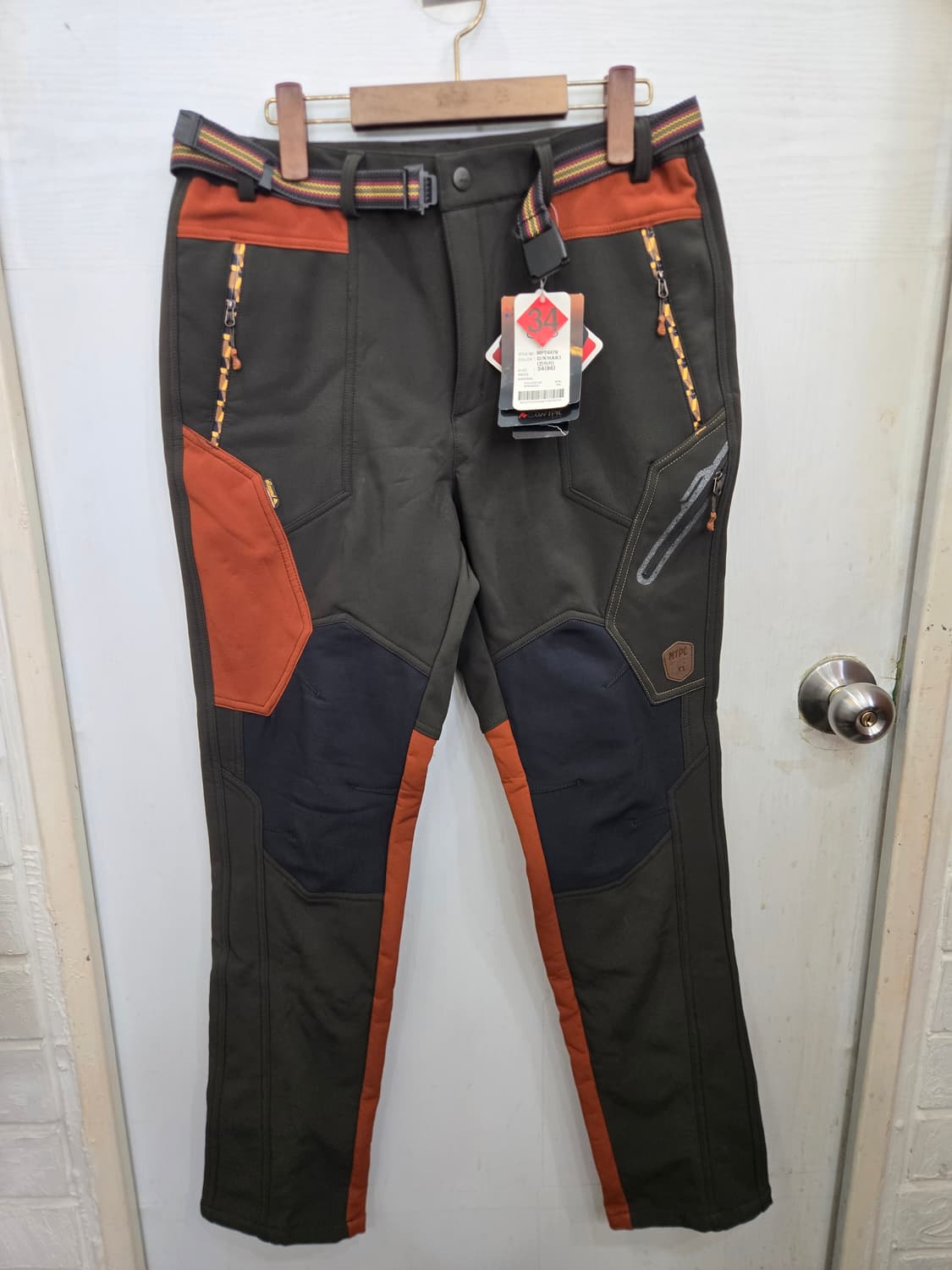 34사이즈,택있는새상품)) MINTPIC 몽피크 기모 바지! 허리벨트O 상품이미지1