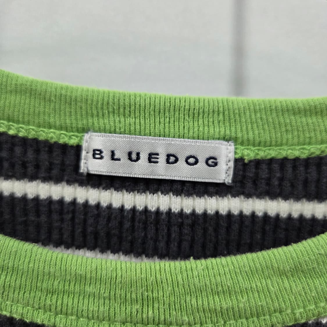 블루독 키즈 스트라이프 와플 롱슬리브 120/7 상품이미지3