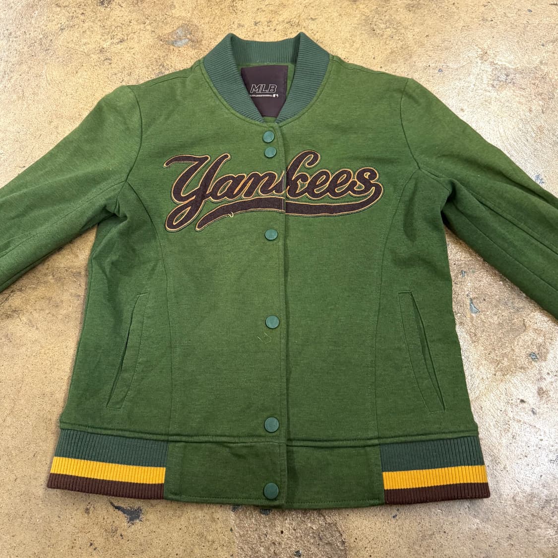 [85] MLB 뉴욕 양키스 그린 야구 점퍼 b10 상품이미지3