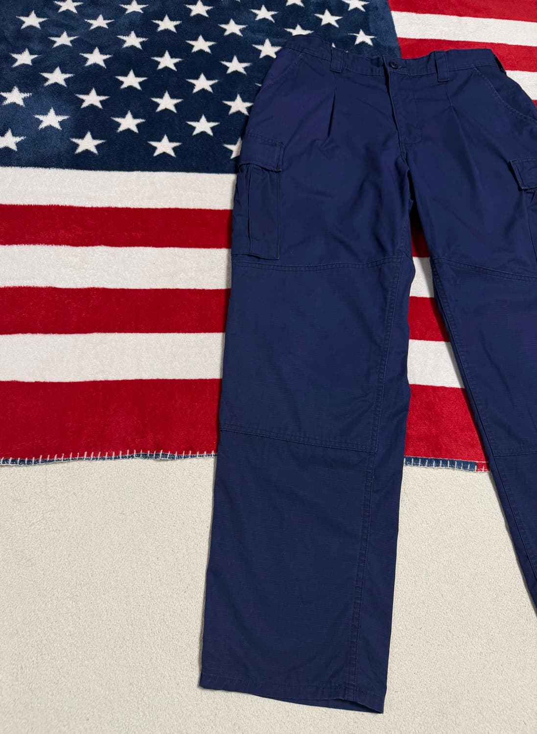미군 ODU 립스탑 네이비 카고팬츠 밀리터리 더블니 팬츠 빈티지 상품이미지2