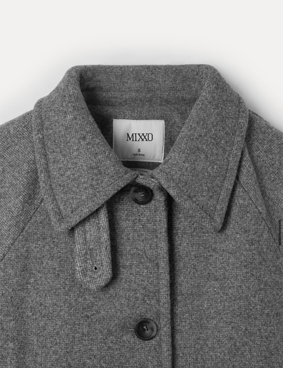 미쏘 울 블랜디드 스탠카라 하프코트 그레이 상품이미지3