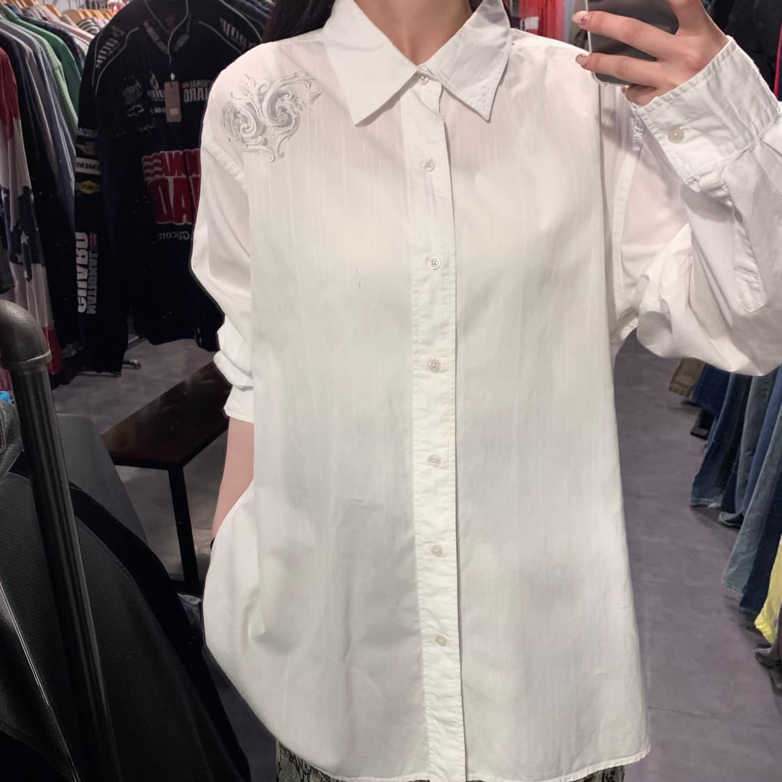  [IM] 제이페라 자수 셔츠 화이트 상품이미지4