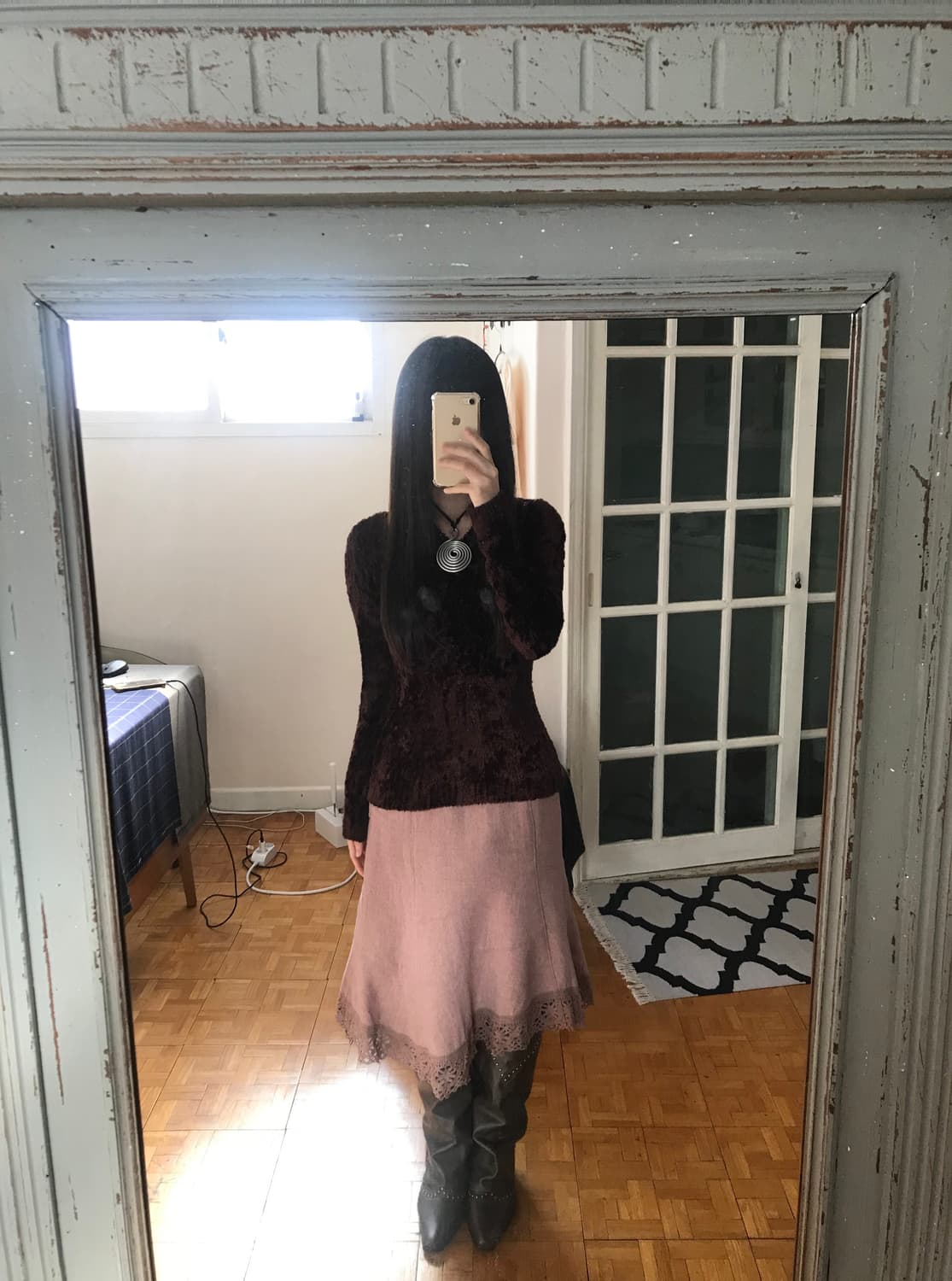 vintage brown fur top 상품이미지4