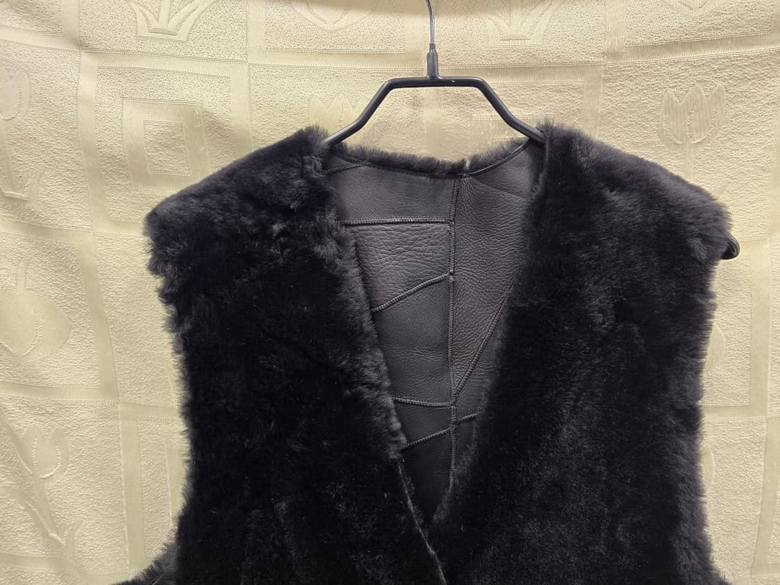 새상품) 안디아타 ANDIATA 양털 양가죽 조끼 베스트 프리사이즈 상품이미지2