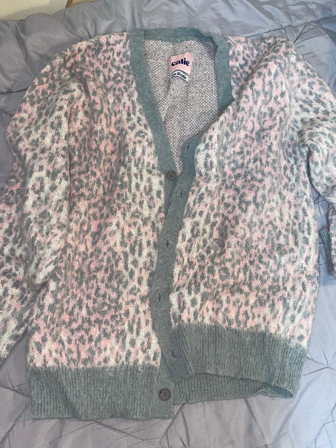 애즈이프캘리 레오파트 니트 가디건 상품이미지1