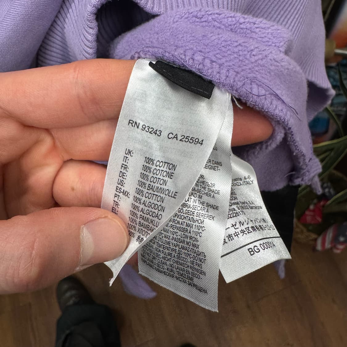 디젤 후드 원피스 전면 데님 디비전 로고 포인트 퍼플 상품이미지8