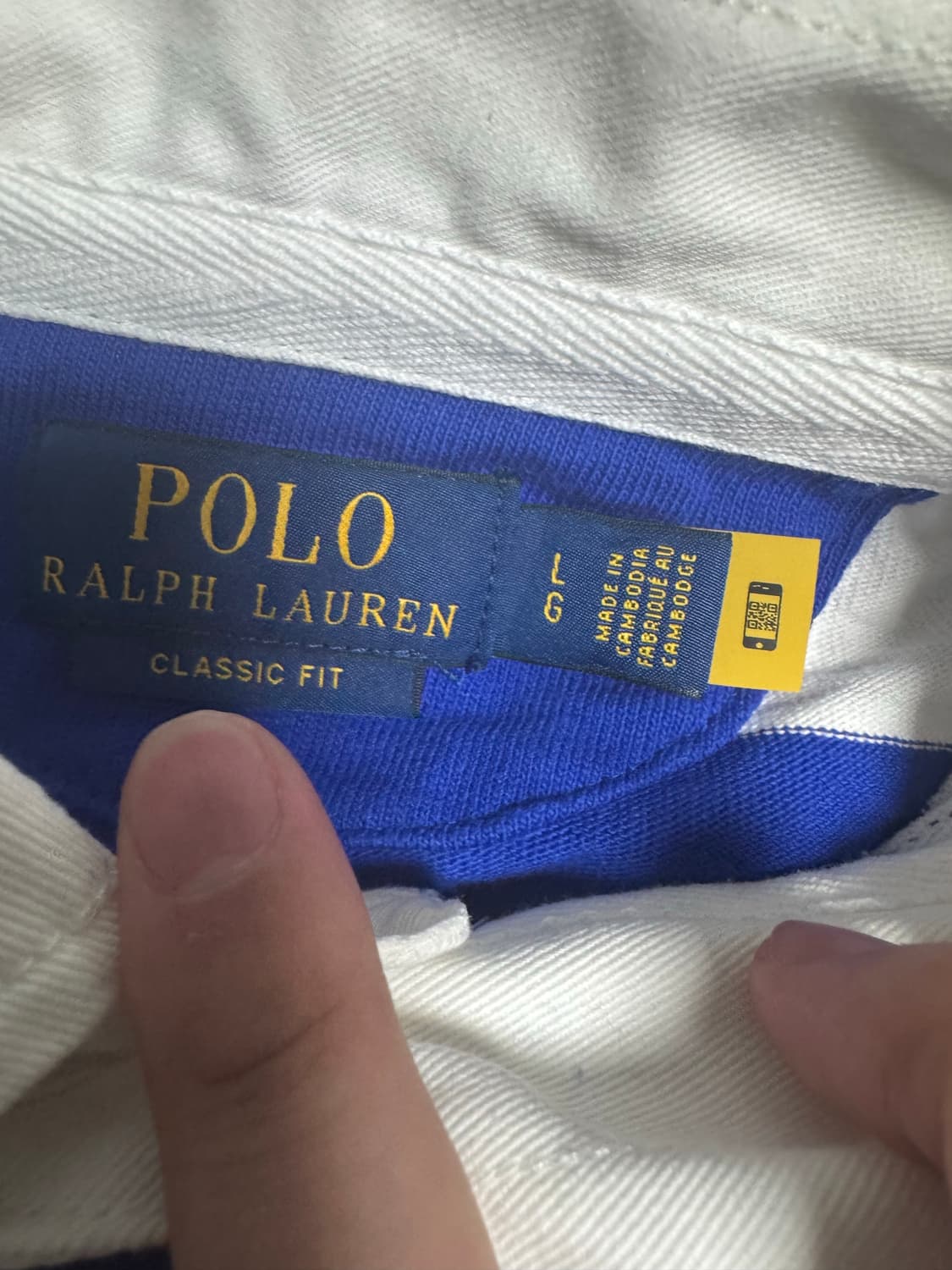 [L, 105] 폴로 럭비셔츠 블루 클래식핏 상품이미지3