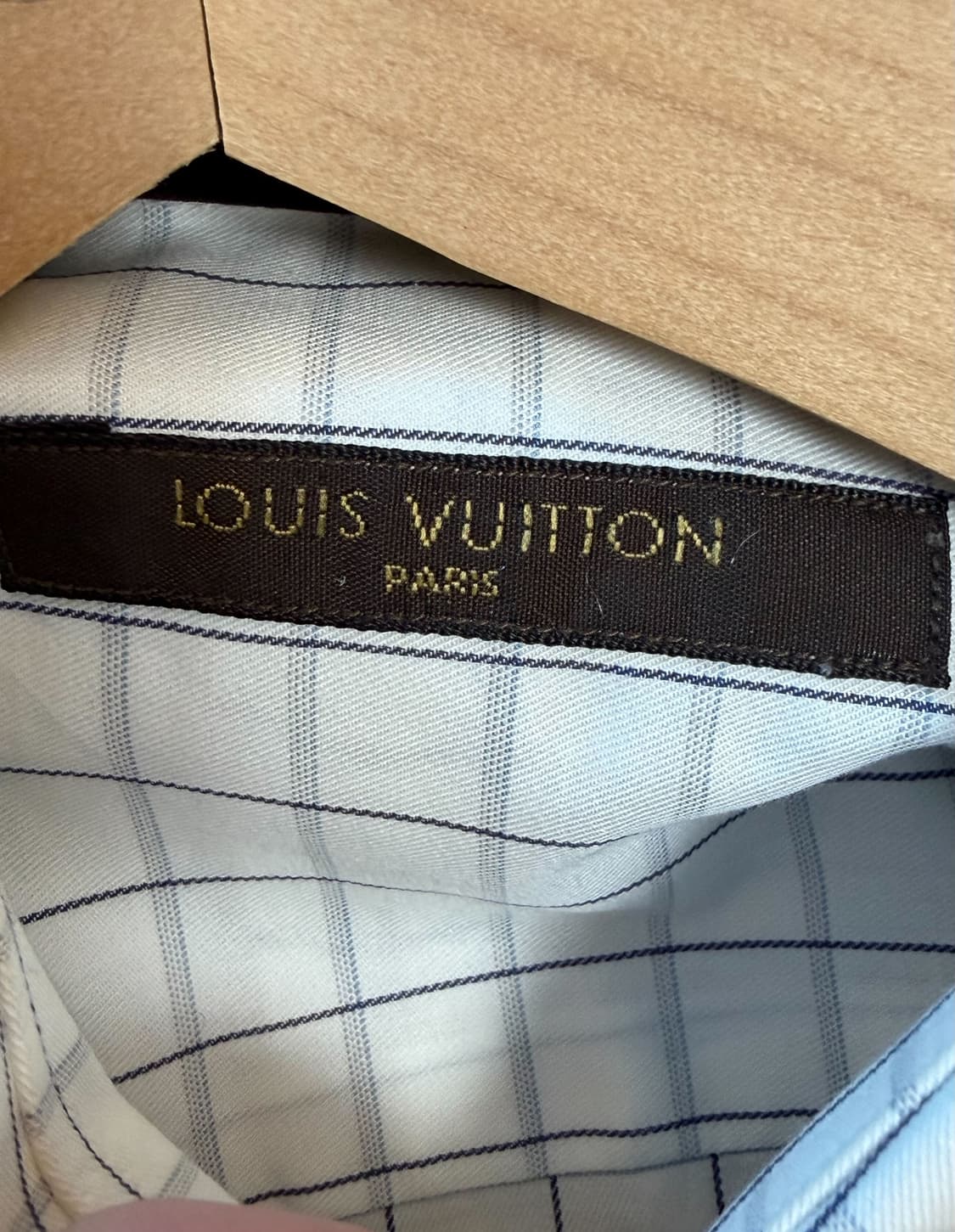 루이비통 원도우 체크 코튼 셔츠 화이트 37 상품이미지4