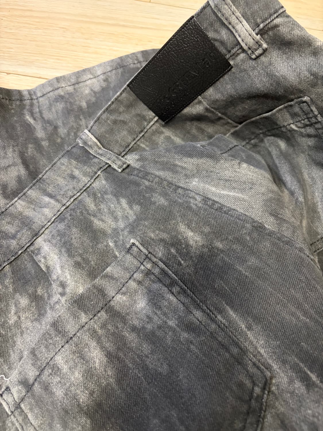 무신사) 더그린랩 빈티지 워싱 카고 데님 팬츠 거이새것 상품이미지3