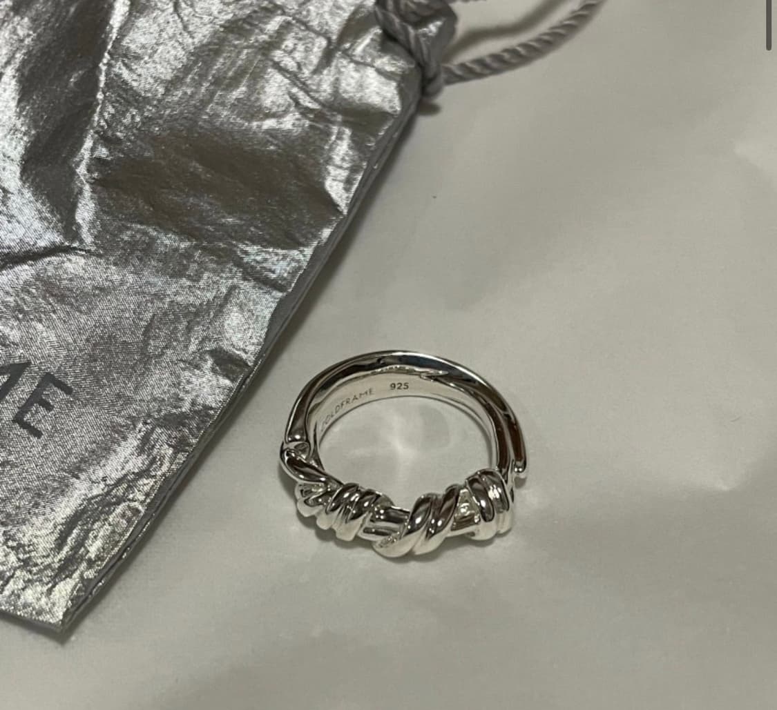 콜드프레임 골디안 실버 노트 반지 (11호) 상품이미지2