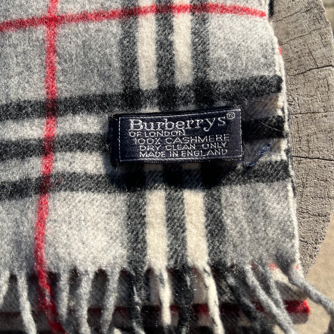 90s  버버리 캐시미어 머플러 2장 세트 영국생산  상품이미지7