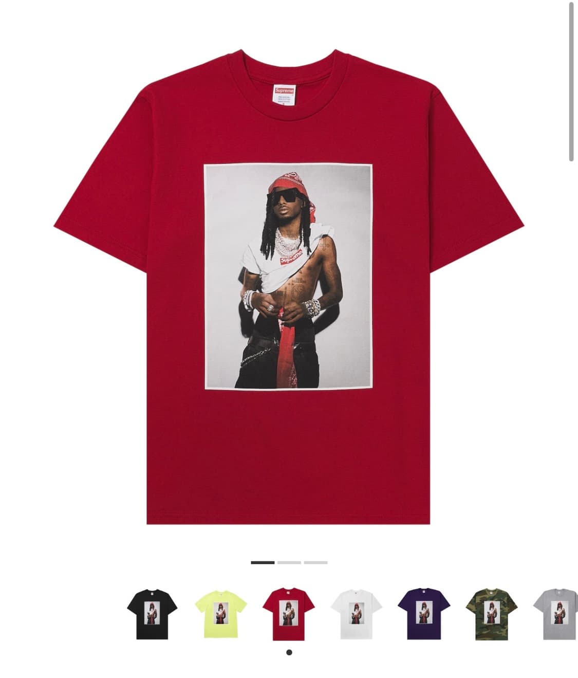 슈프림 플레이보이카티 티셔츠 레드 m 상품이미지1