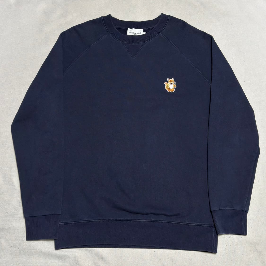 L 메종키츠네 칠랙스 폭스 패치 네이비 맨투맨 상품이미지2