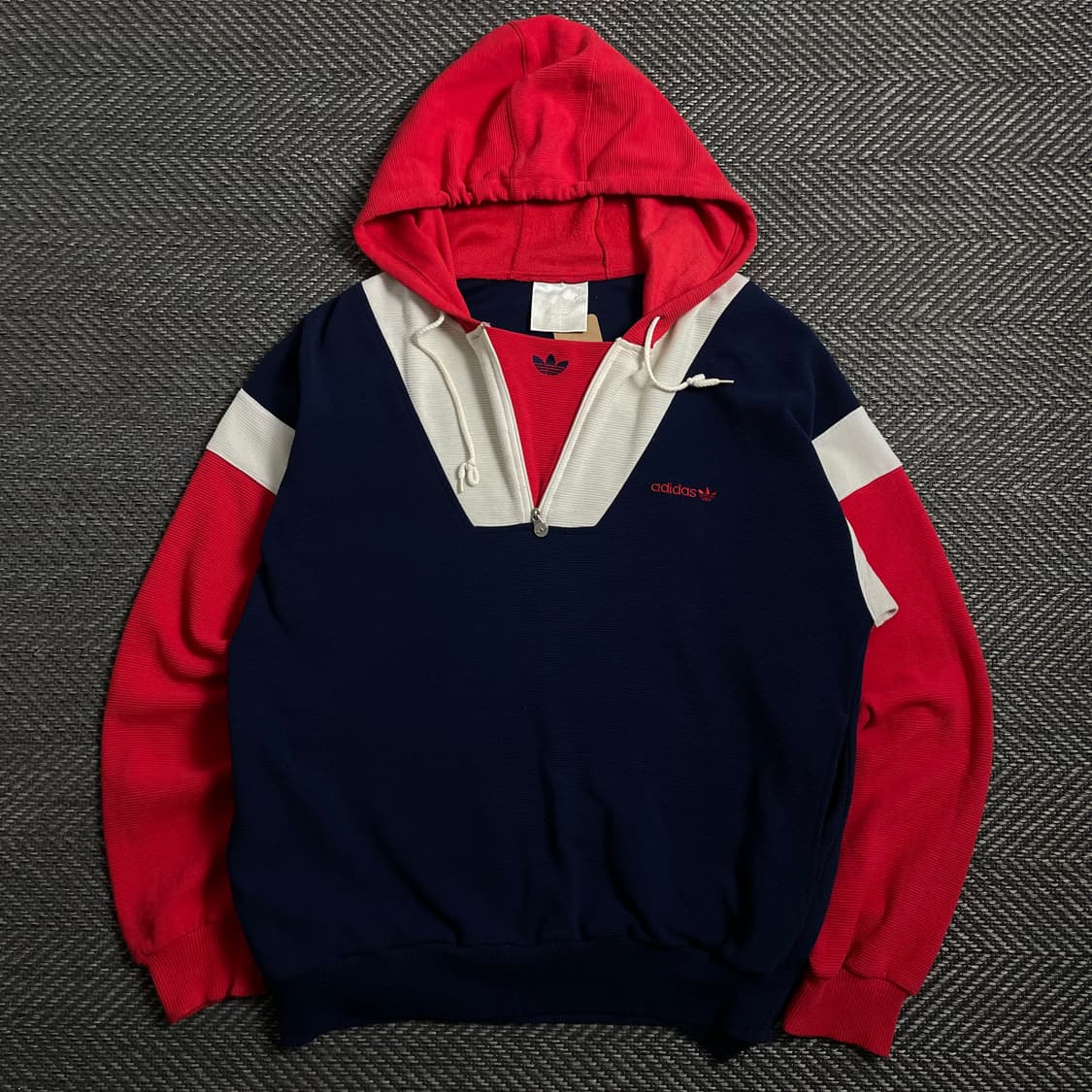 00s 아디다스 올드스쿨 배색 박시핏 아노락 후드 티셔츠 o 4430 상품이미지1