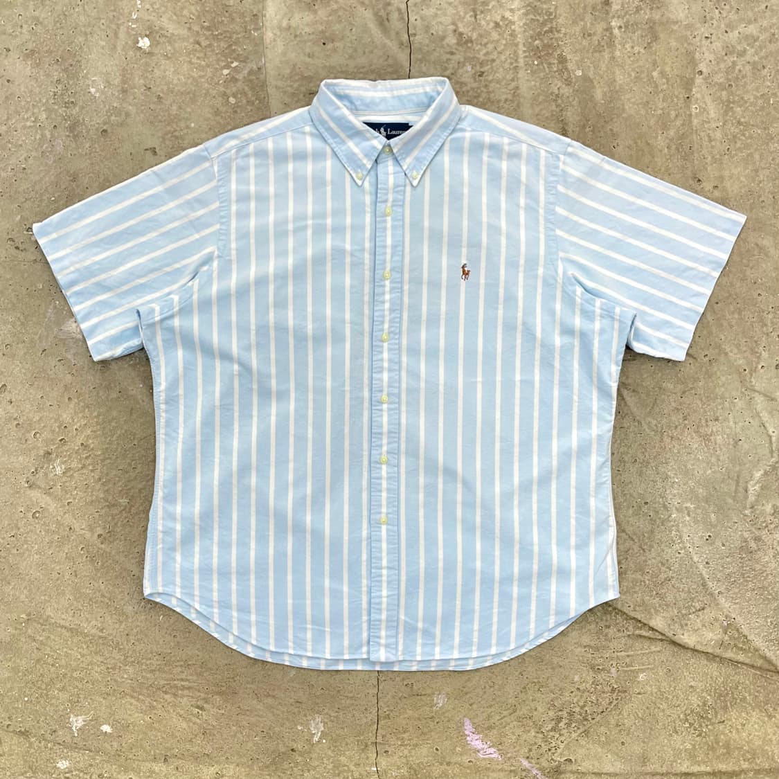 90's 폴로 OCBD 1/2 셔츠 XL 상품이미지1