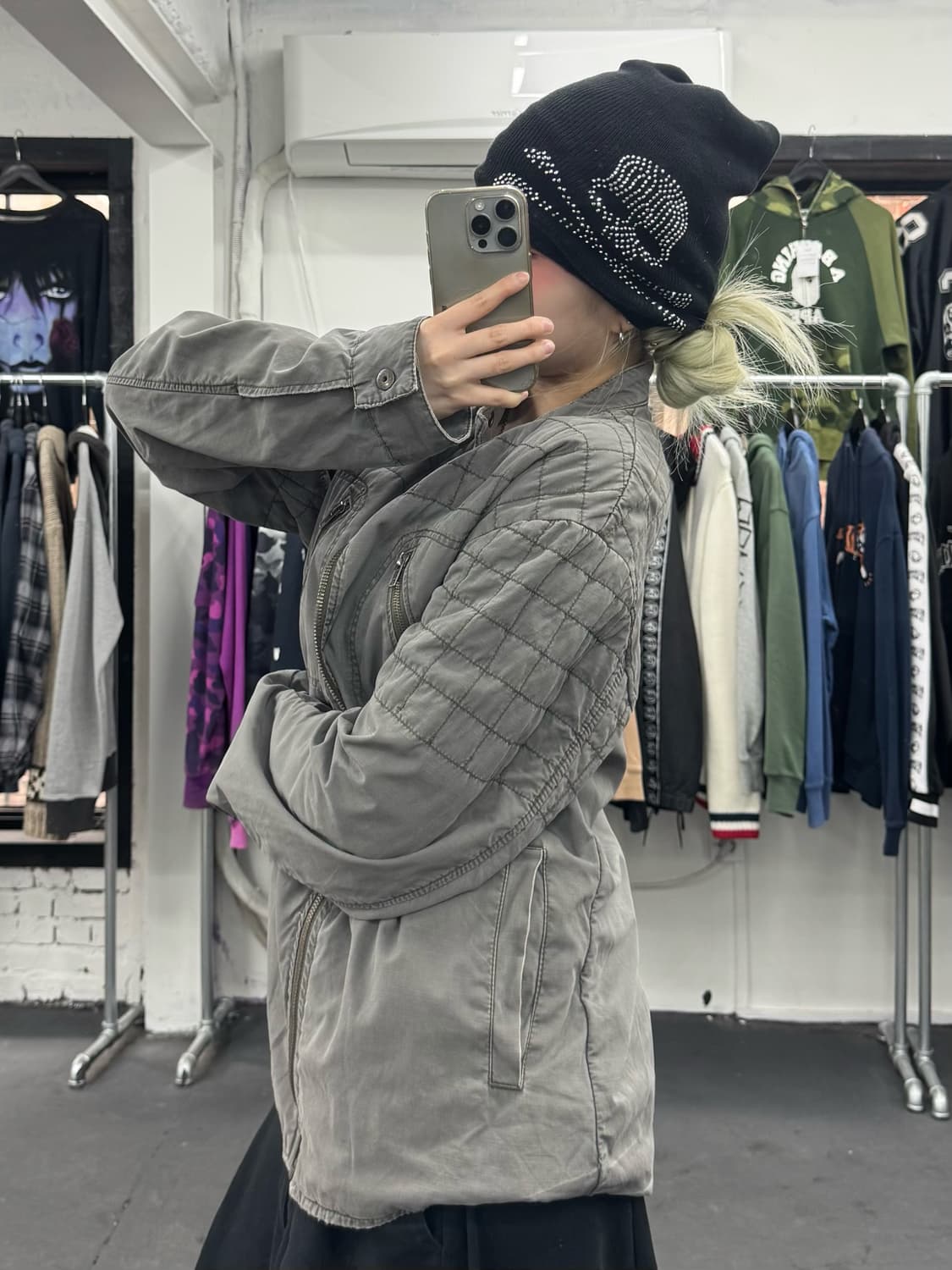 지스타 넥버튼 바이커 자켓 상품이미지2