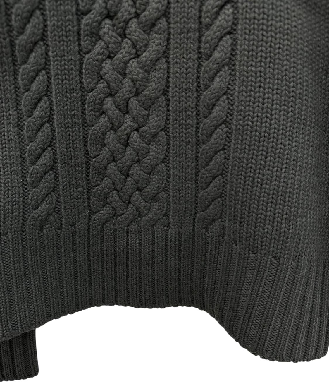 리바이스 울 꽈배기 니트 카키그레이 (XL) 상품이미지6