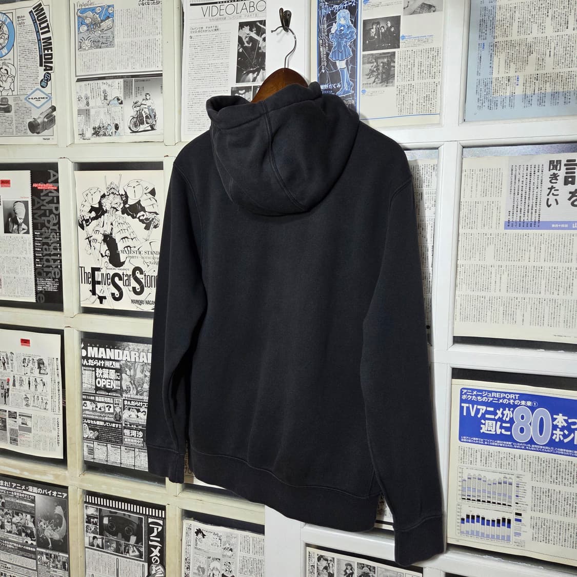 나이키 화이트 스트링 스우시 블랙 후드집업 상품이미지6