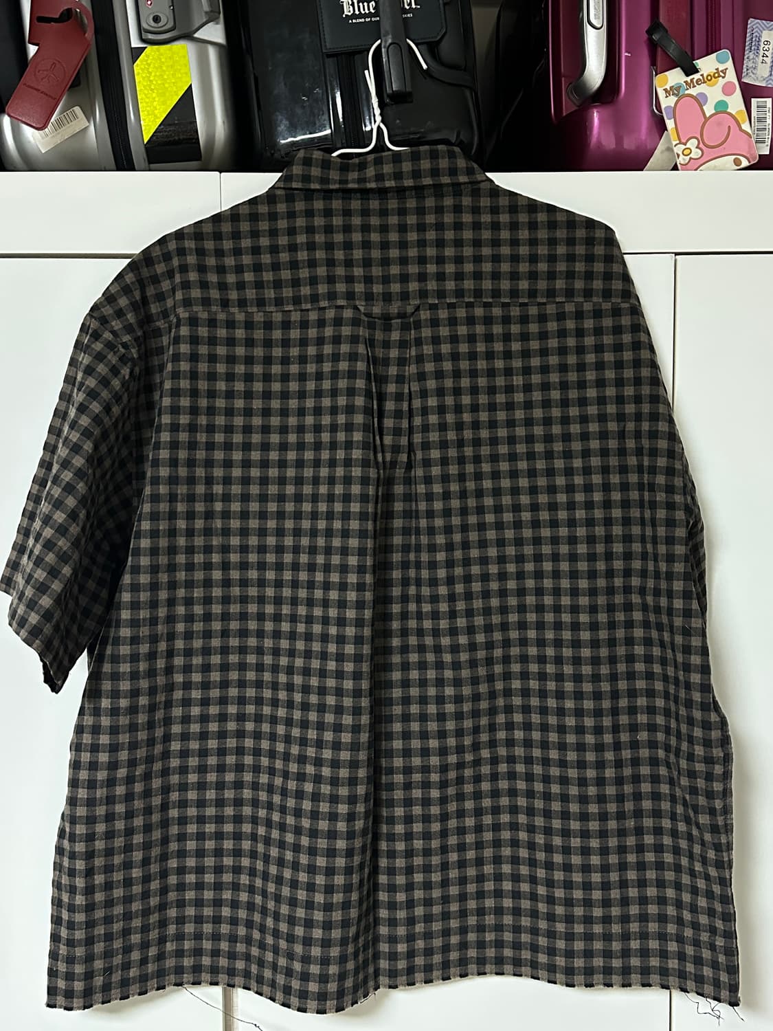 noun tartan check crop shirts  상품이미지2