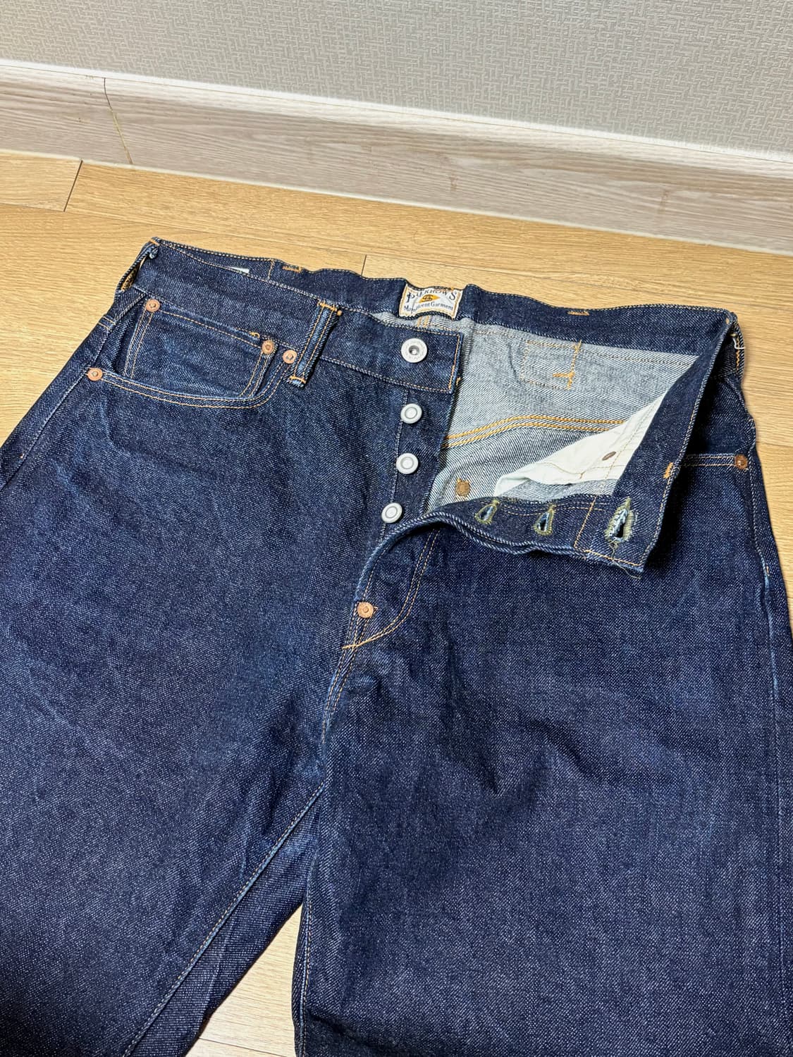 (32)페로우즈 500sw 와이드핏 셀비지 데님팬츠 웨어하우스 풀카운트 상품이미지3