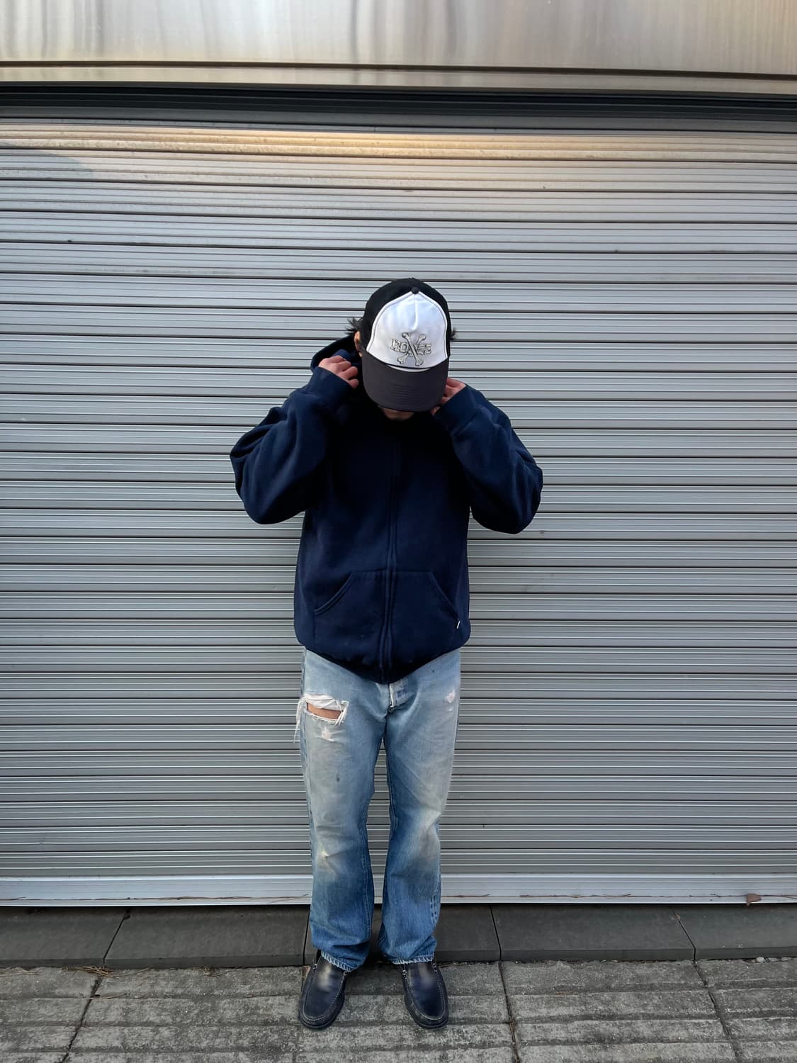 00s Russell Navy Hood zip 상품이미지2