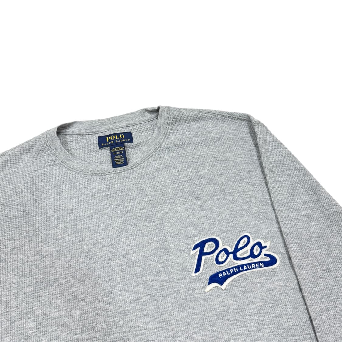 폴로랄프로렌 스펠로고 와플 롱슬리브 긴팔 그레이 XL 상품이미지2