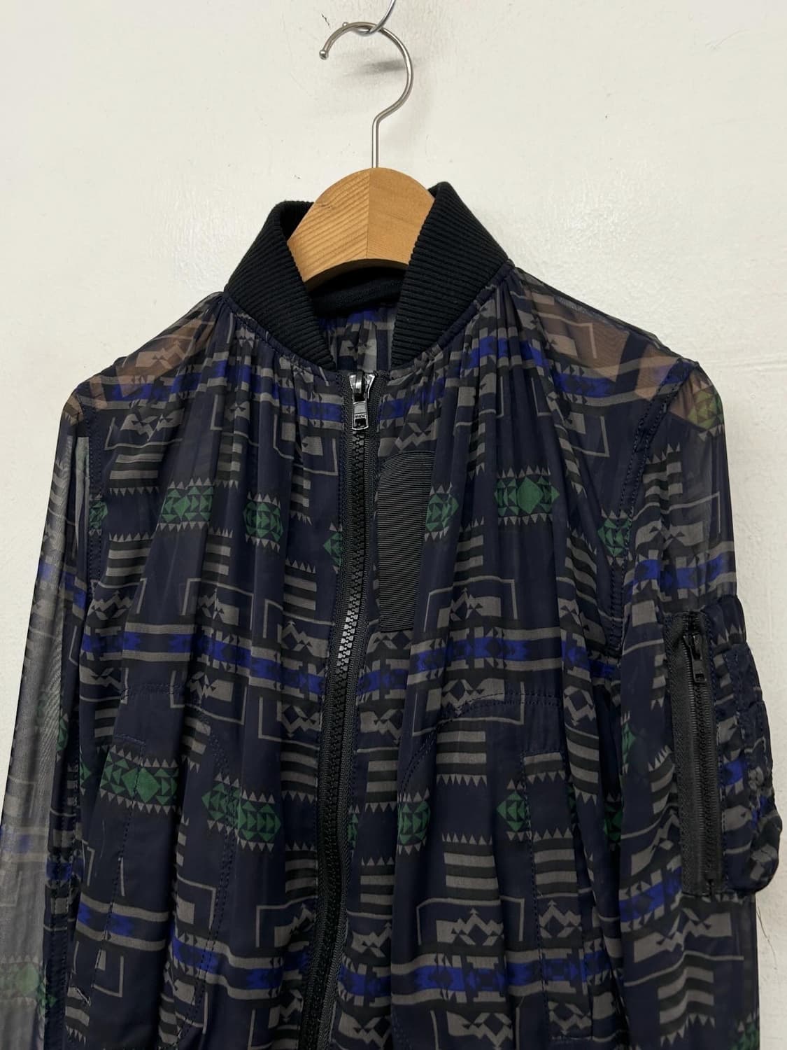 SACAI 사카이 패턴 시스루 블루종 점퍼 상품이미지2