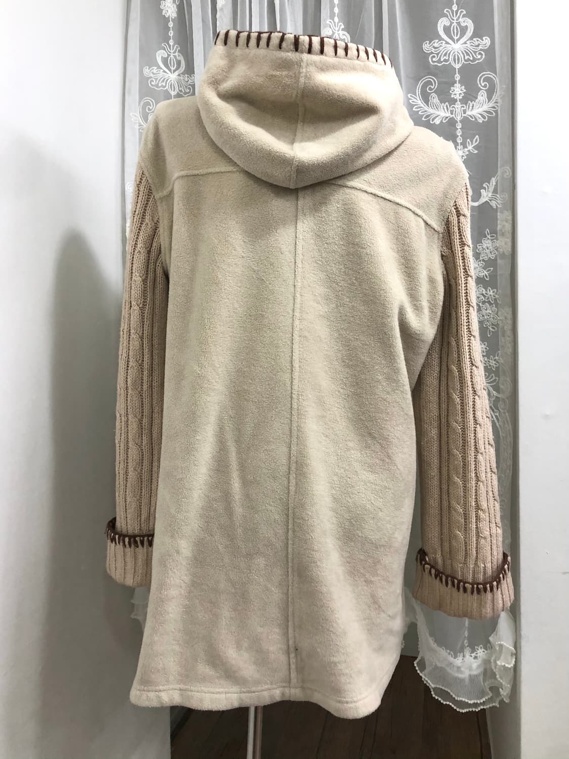 soft hooded knit sleeve coat 상품이미지2