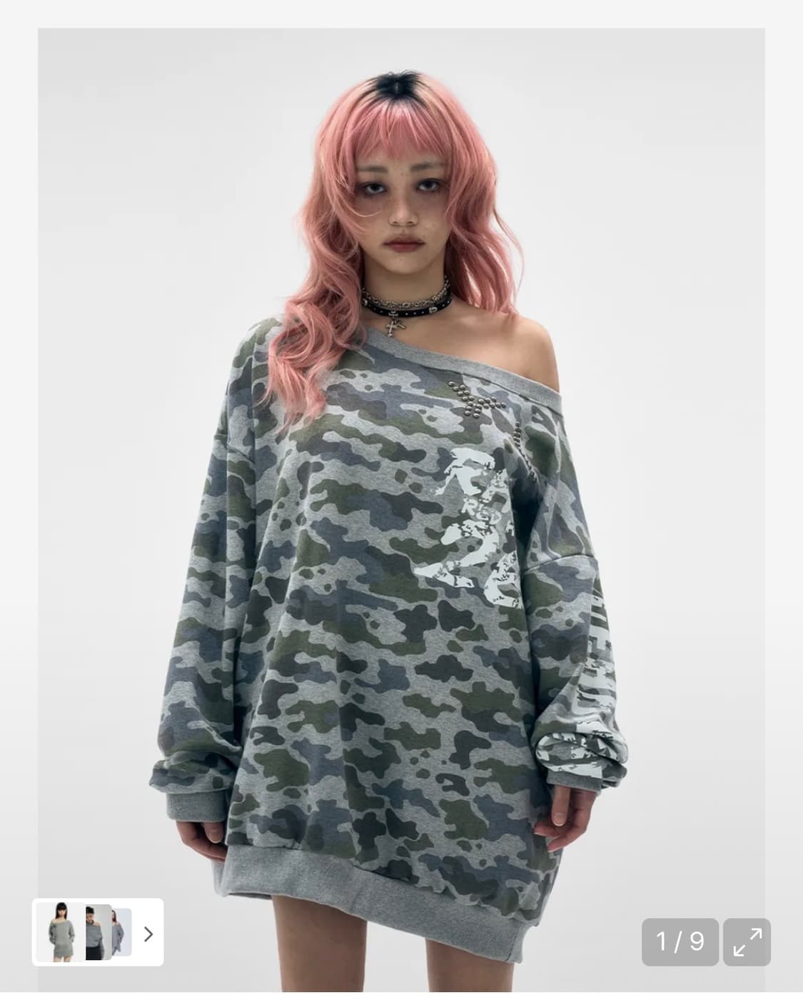 와이이이엘 YL STUDDED OFF-SHOULDER SWEATSHIRT 상품이미지1