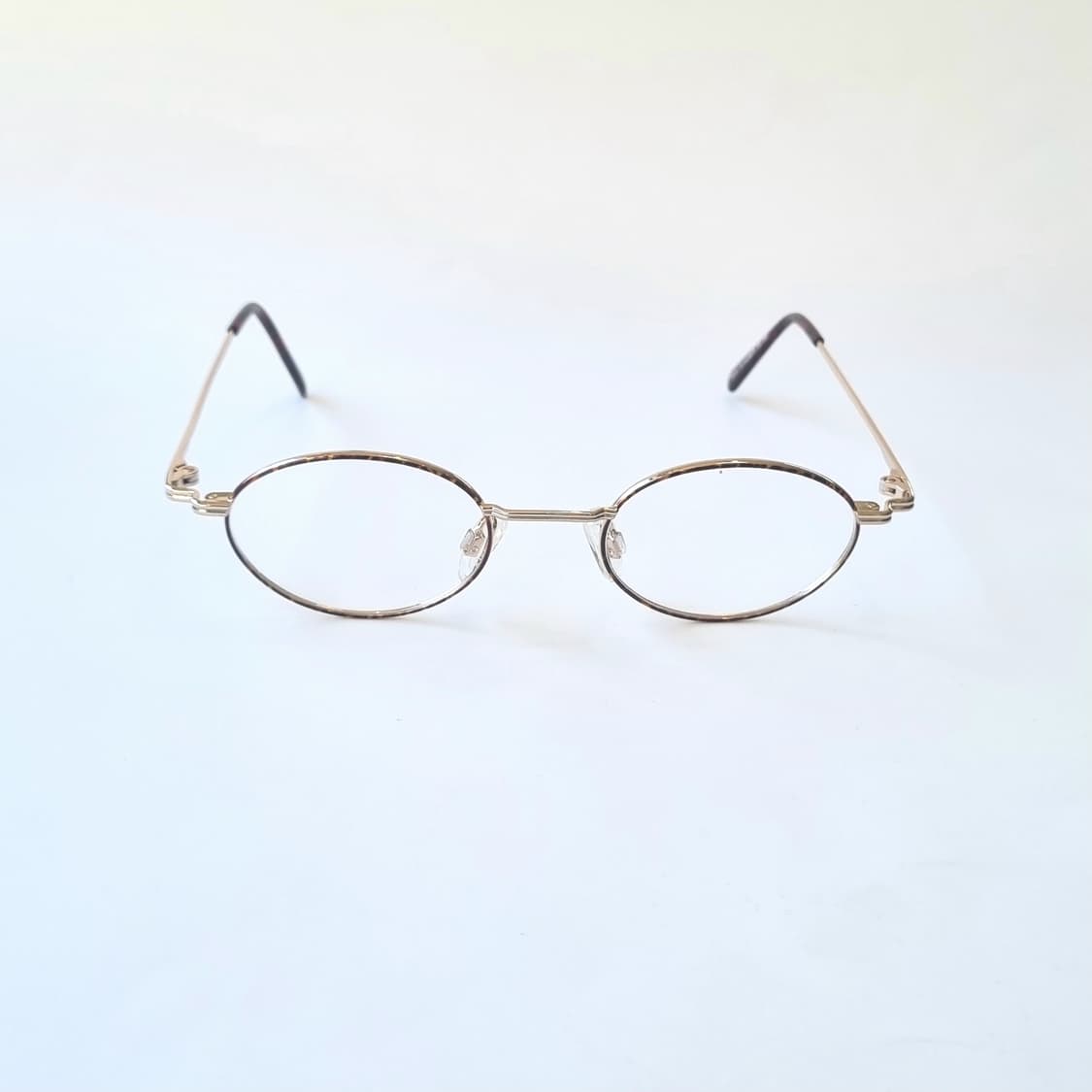 [ 데드스탁 ] 호피&골드 오벌형 빈티지 안경테 1682 상품이미지2