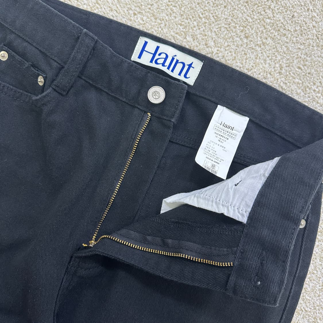 L 헤인트 블랙 데님 팬츠 0316D  상품이미지3
