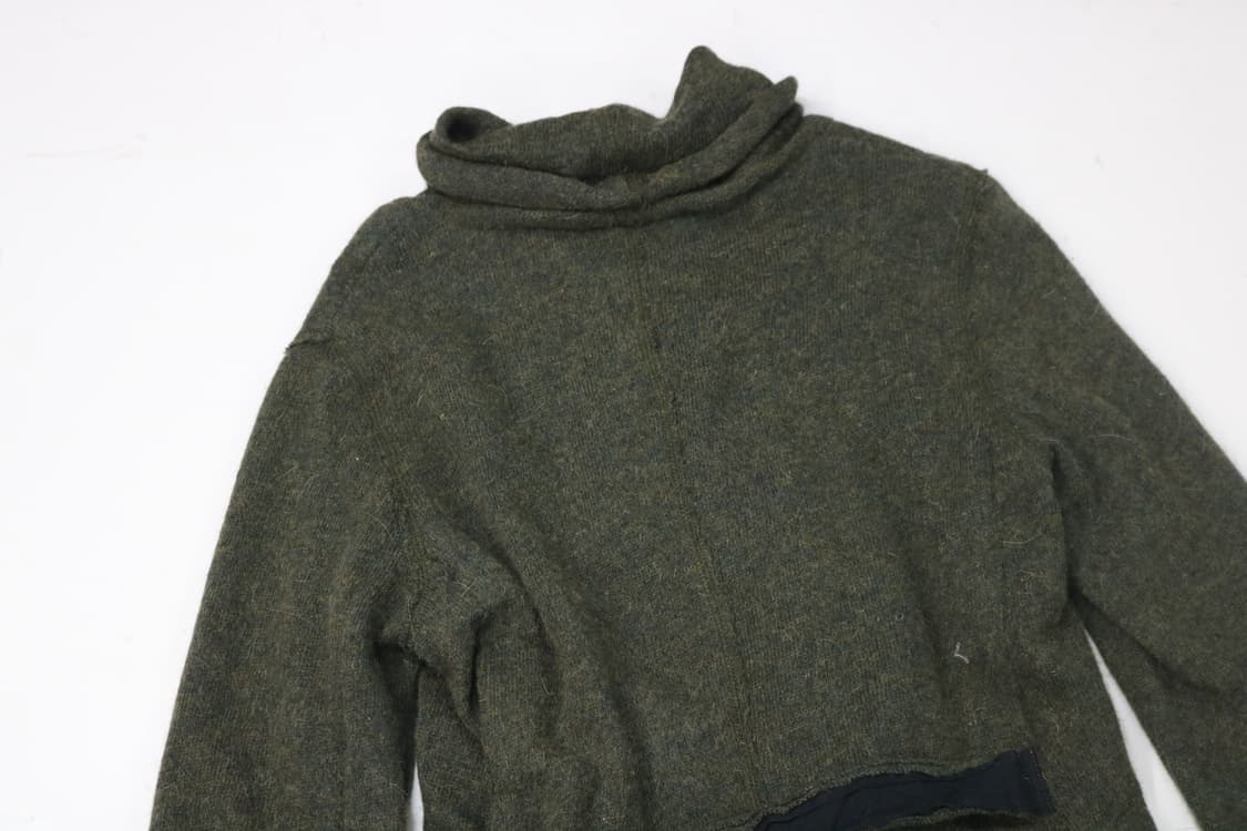 Pas de calais 파드칼레 빈티지 울 린넨 혼방 숄칼라 롱 가디건 상품이미지7