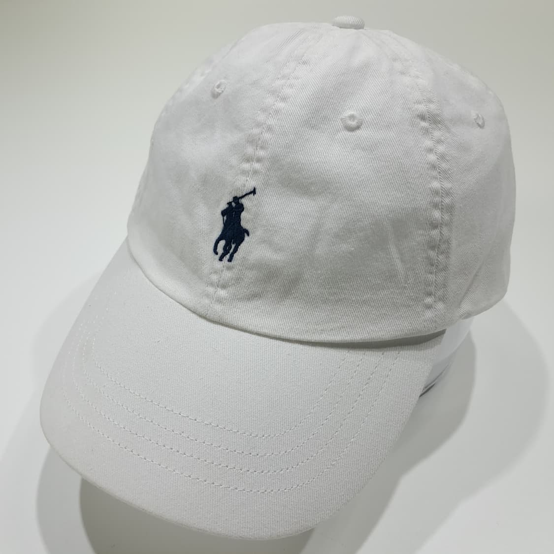 CL488 폴로 다크네이비 자수 화이트 볼캡 모자 상품이미지2
